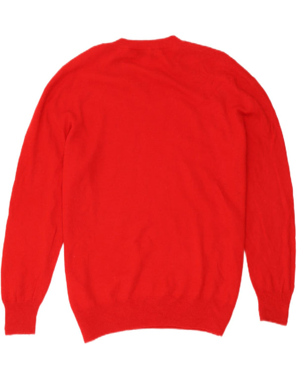Zara Mujer Jersey Cuello Redondo Jersey UK 40 XL Lana Roja