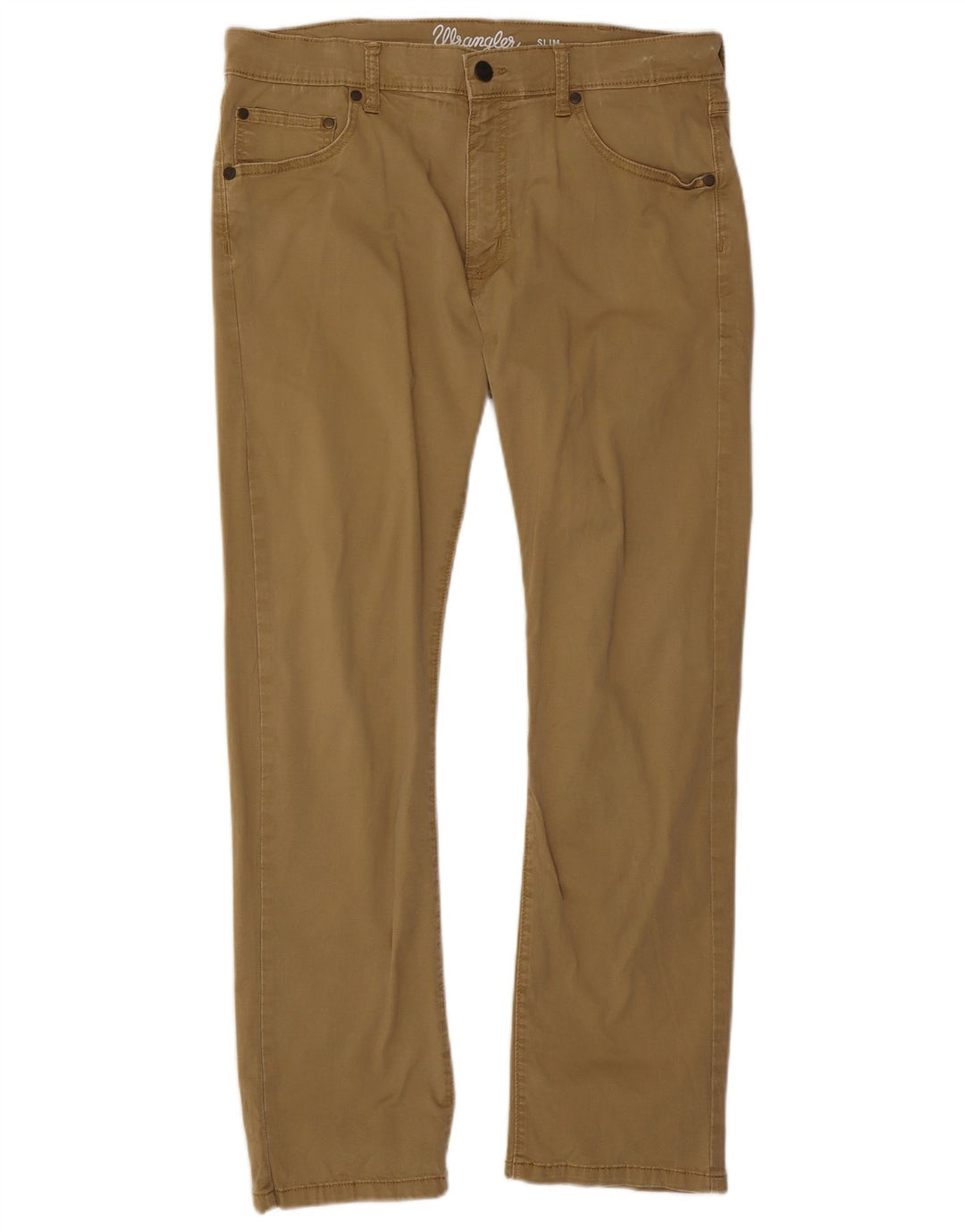 Wrangler Pantalón chino slim fit para hombre W36 L30 Algodón beige