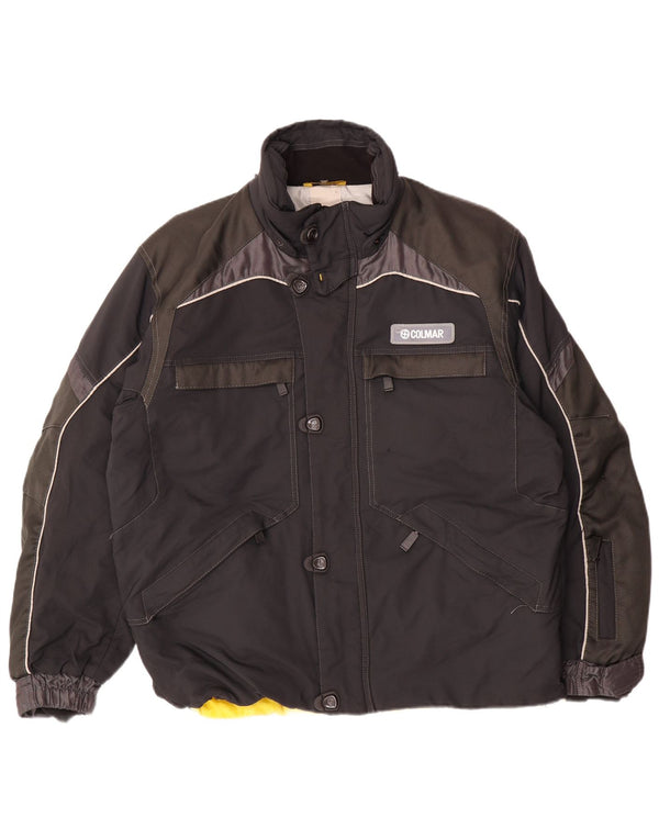 COLMAR Chaqueta cortavientos para hombre EU 50 Mediano Negro Colorblock Poliamida