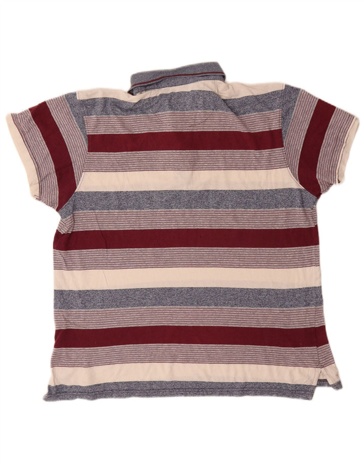 Pierre Cardin Polo de corte regular para hombre, talla grande, rayas multicolores