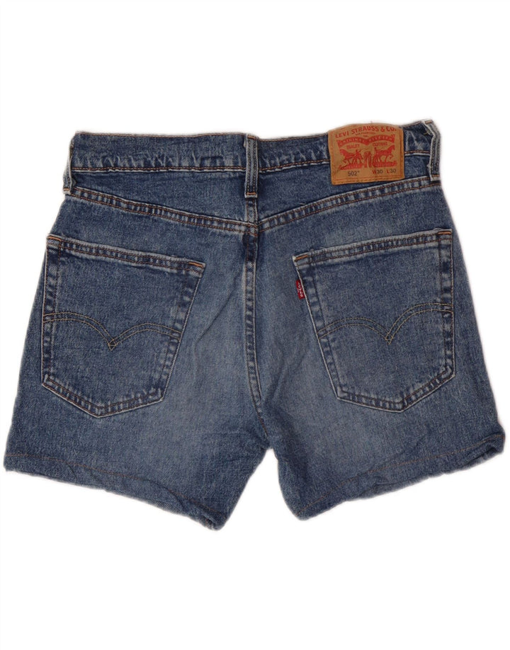 LEVI'S Mens 502 Denim Shorts W30 Algodón Azul Medio
