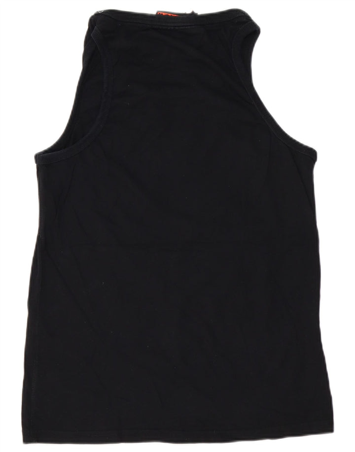 Superdry Hombre Camiseta Sin Mangas Con Gráfico Grande De Algodón Negro
