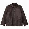 Vintage hombres chaqueta de cuero Reino Unido 40 grande negro