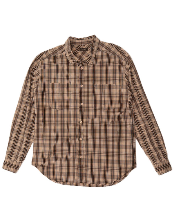 Wrangler Camisa Greensboro para hombre XL Algodón a cuadros marrón