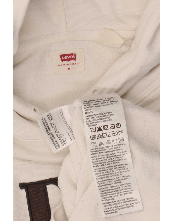 Levi's Hombre Sudadera Con Capucha Gráfica Jersey De Algodón Blanco Mediano