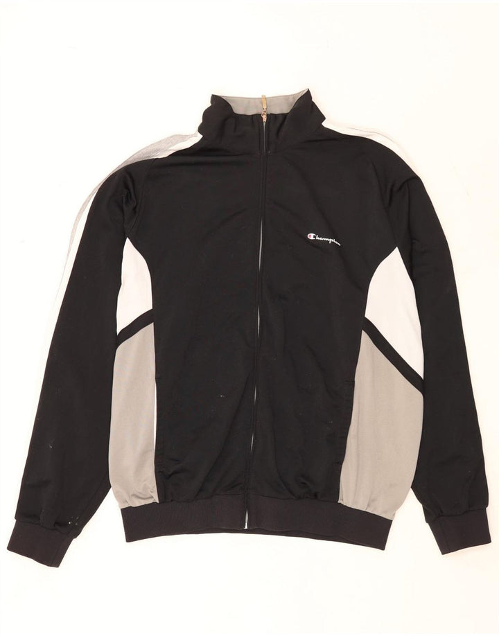 Champion Chaqueta De Chándal Para Hombre 2XL Poliéster Color Block Negro