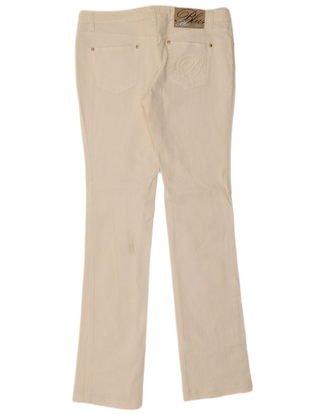 Vaqueros Blumarine Mujer Slim Bootcut W30 L35 Algodón Blanco