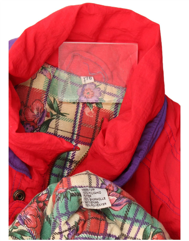 Chaqueta cortavientos vintage para hombre Reino Unido 44 2XL Poliamida roja