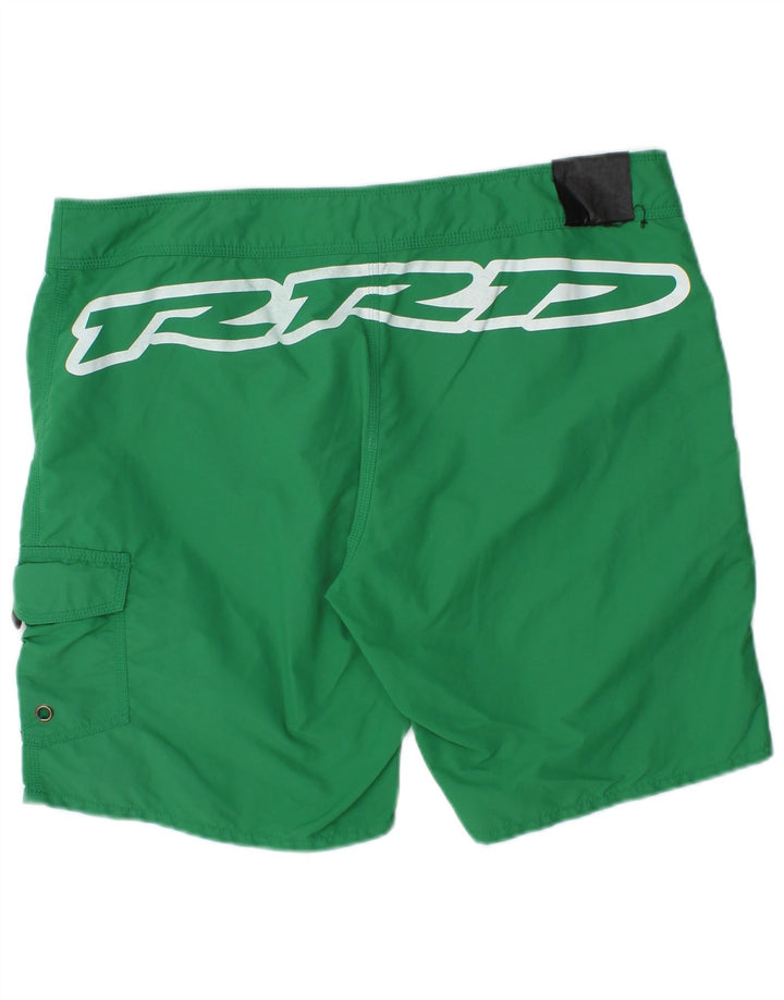 RRD Bañador con estampado gráfico para hombre, talla grande, verde