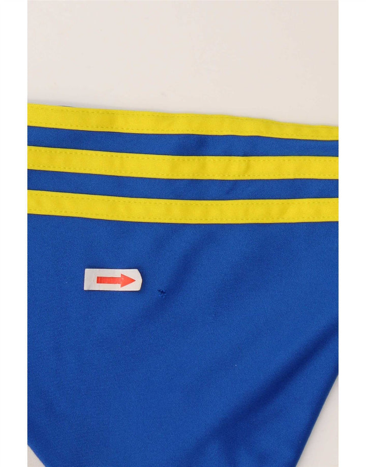 Adidas Hombre Climalite Camiseta Top Grande Azul Colorblock Poliéster