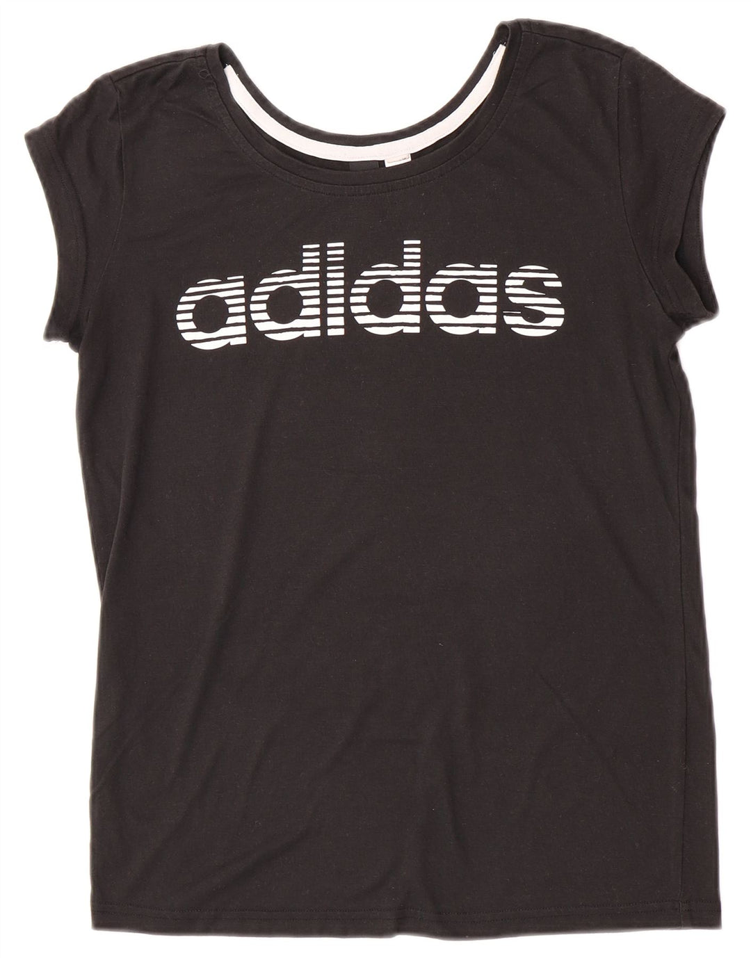 Adidas - Camiseta gráfica para mujer, talla 40, talla M, color negro