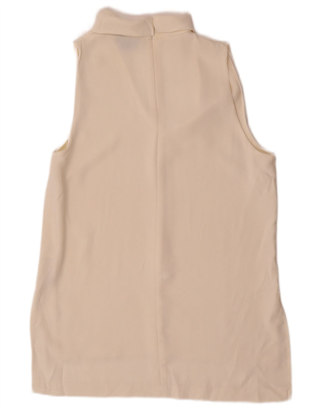 Topshop Blusa sin mangas para mujer Top UK 10 Small Off White Poliéster