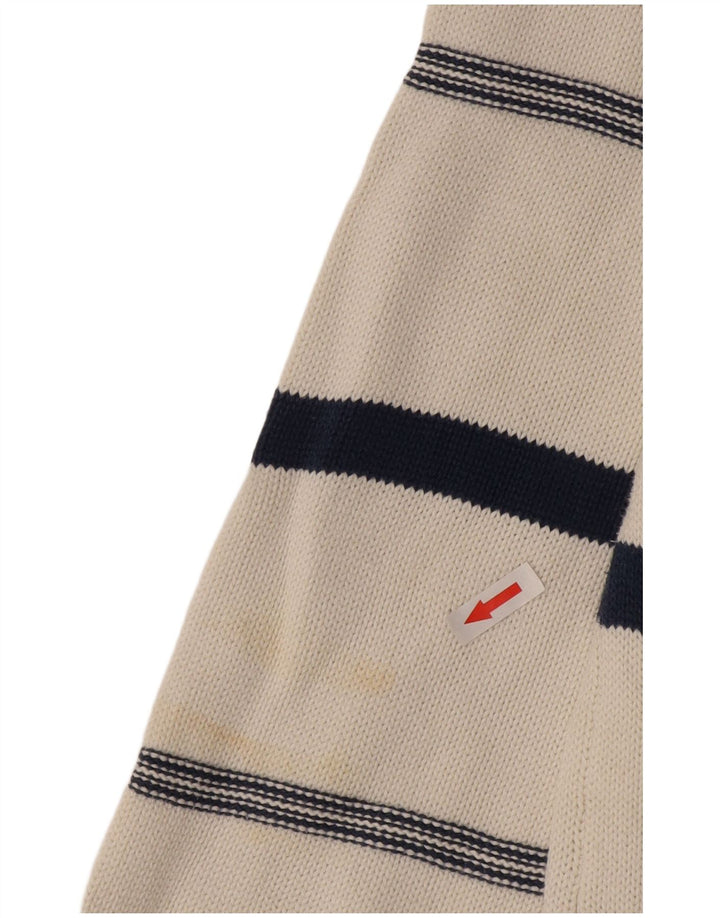 Stefanel Jersey con cuello en V para hombre XL Blanco Argyle/Diamante