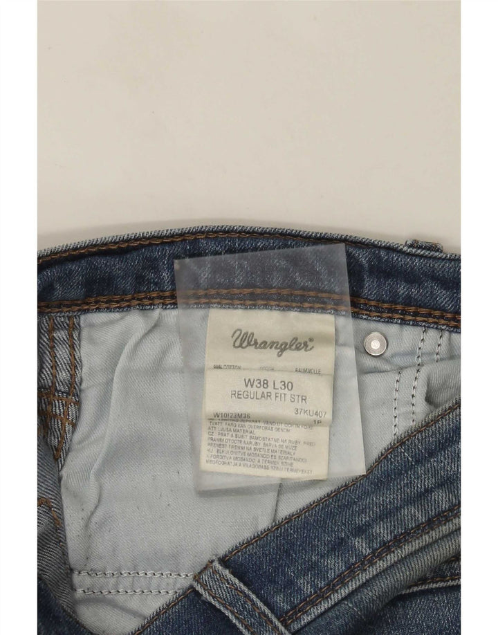Wrangler Vaqueros rectos de corte regular para hombre W38 L30 Algodón azul