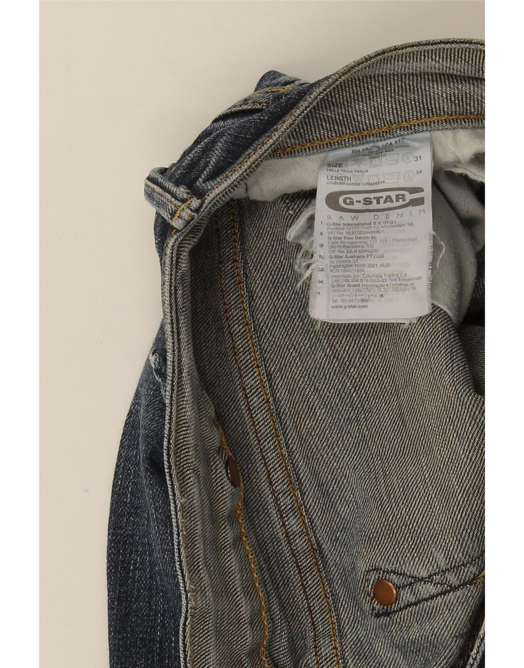 Vaqueros Bootcut Mujer G-Star W31 L34 Algodón Azul Marino