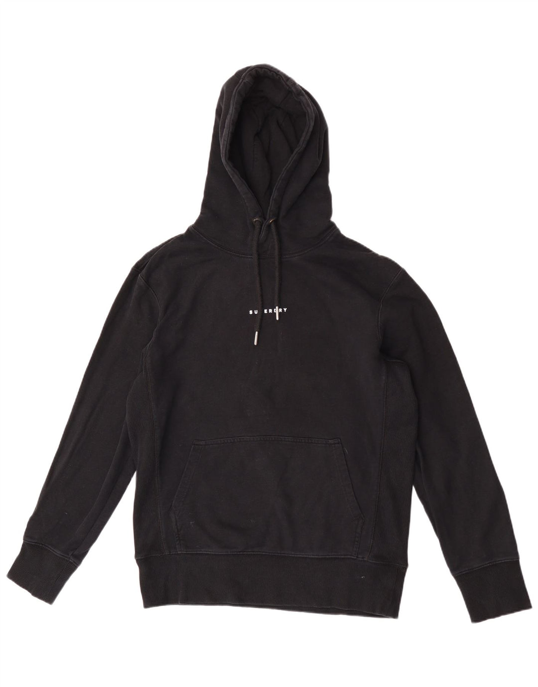 Superdry Jersey con capucha para hombre de algodón negro mediano
