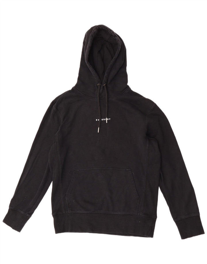 Superdry Jersey con capucha para hombre de algodón negro mediano