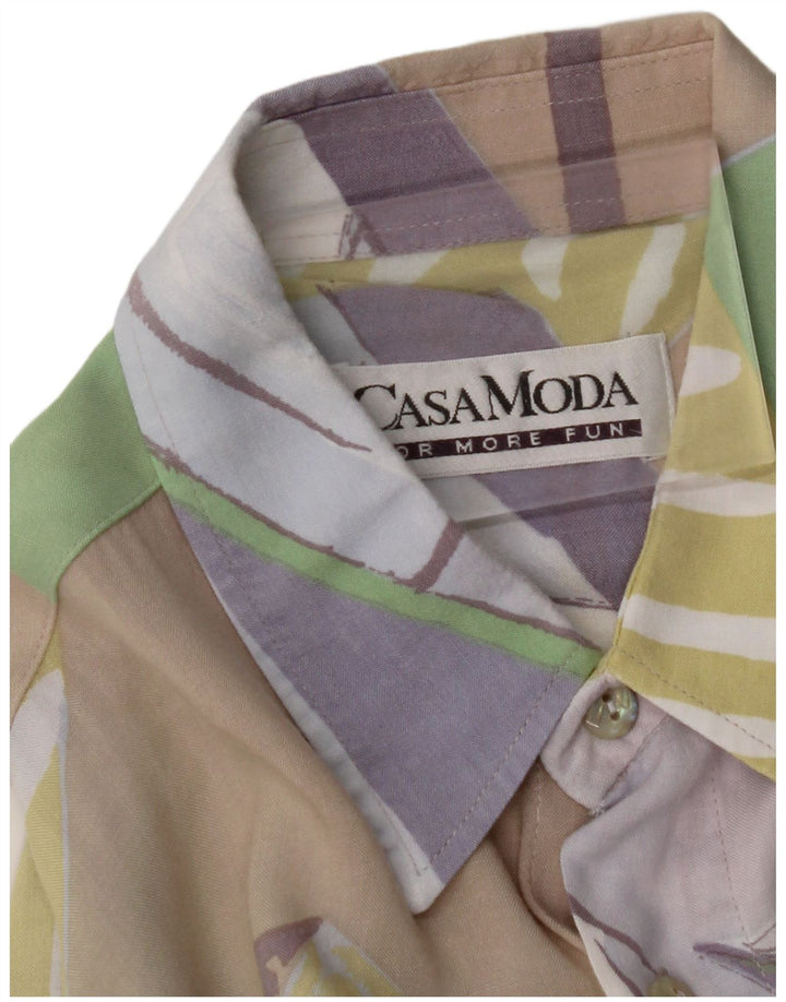 CASA MODA Camisa Manga Corta Hombre Grande Patchwork Multicolor