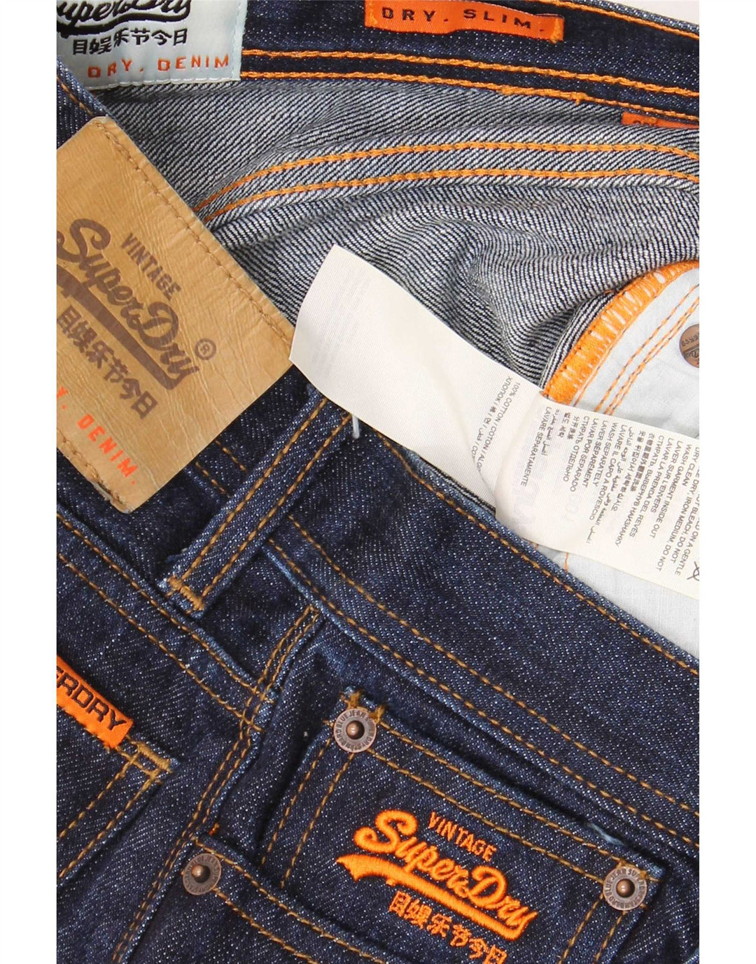 Vaqueros Superdry Mujer Slim W28 L30 Algodón Azul Marino
