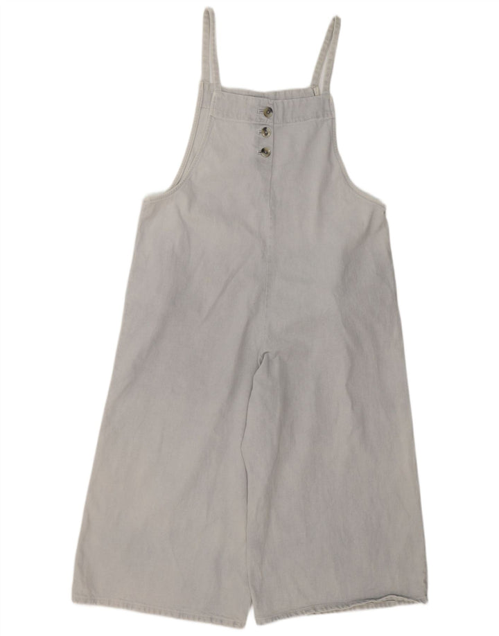 Zara Mujer Mono Corto De Mezclilla UK 46 Grande Algodón Azul