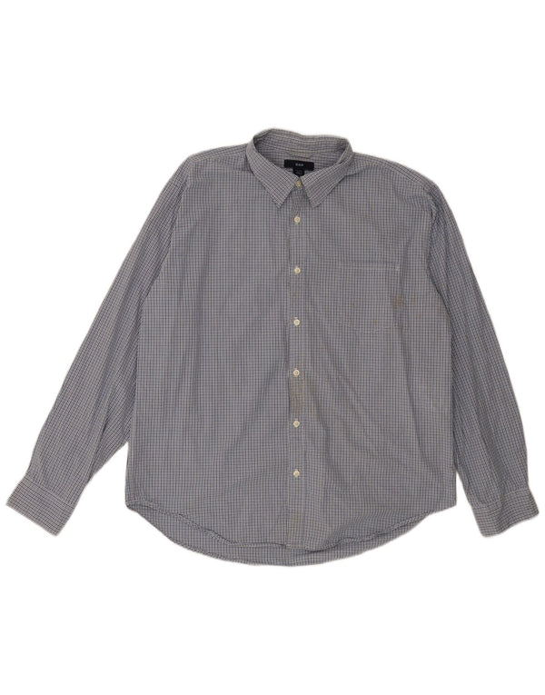 Camisa Gap Hombre XL Algodón A Cuadros Azul