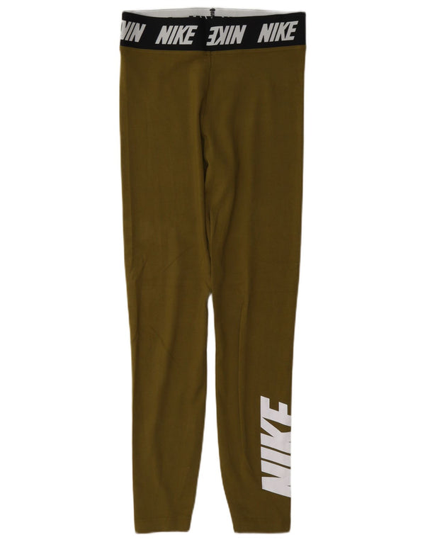 Nike Leggings gráficos para mujer UK 10 Small Caqui Colorblock Algodón