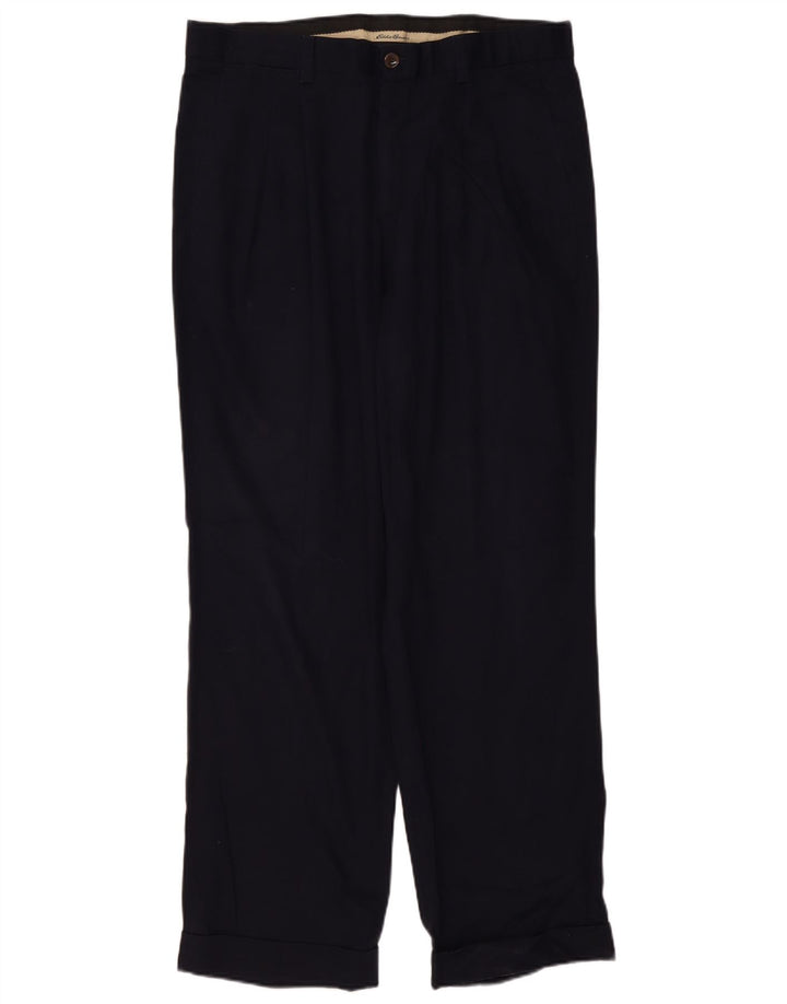 Eddie Bauer Pantalón chino resistente a las arrugas para hombre W35 L32 Azul marino clásico