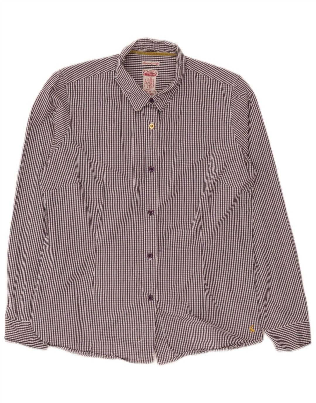 Camisa Joules para mujer UK 44 Algodón a cuadros morado mediano