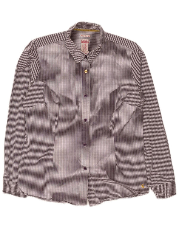 Camisa Joules para mujer UK 44 Algodón a cuadros morado mediano