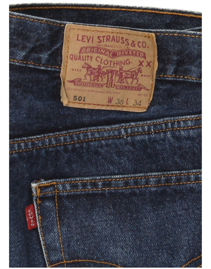 Levi's Hombre 501 Vaqueros Rectos W36 L34 Azul Marino