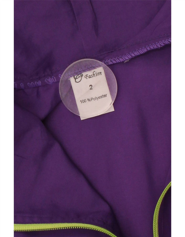 VINTAGE Womens Anorak Jacket UK 22 3XL Purple Geometric Polyester Vintage Vintage and Second-Hand Vintage from Messina Hembry 