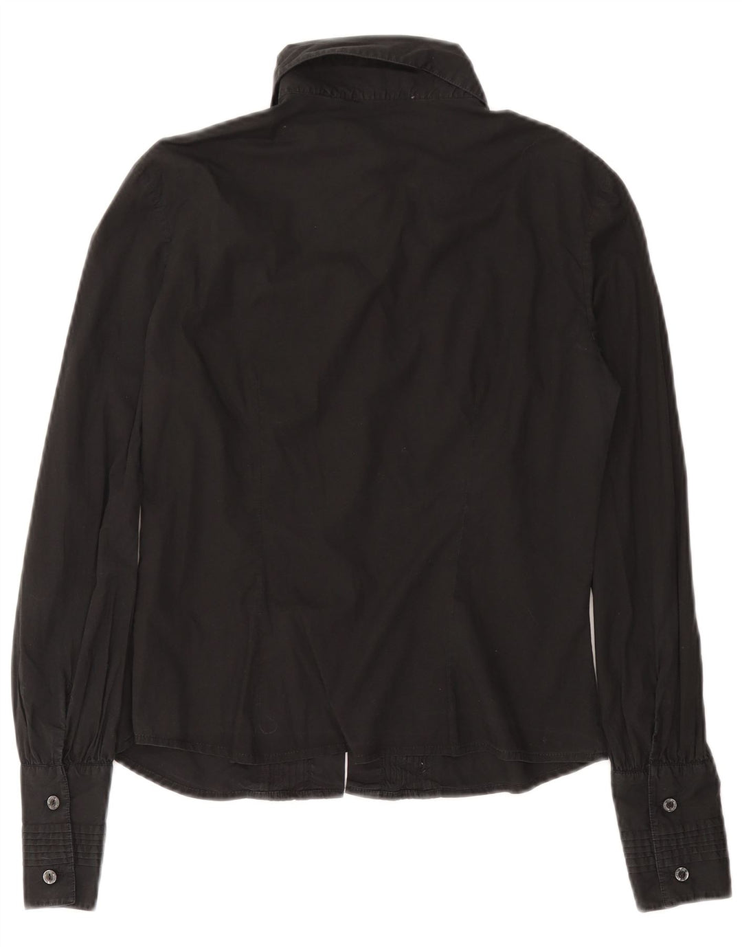 Camisa Moschino Mujer Con Volantes En La Parte Delantera IT 46 Algodón Gris Grande