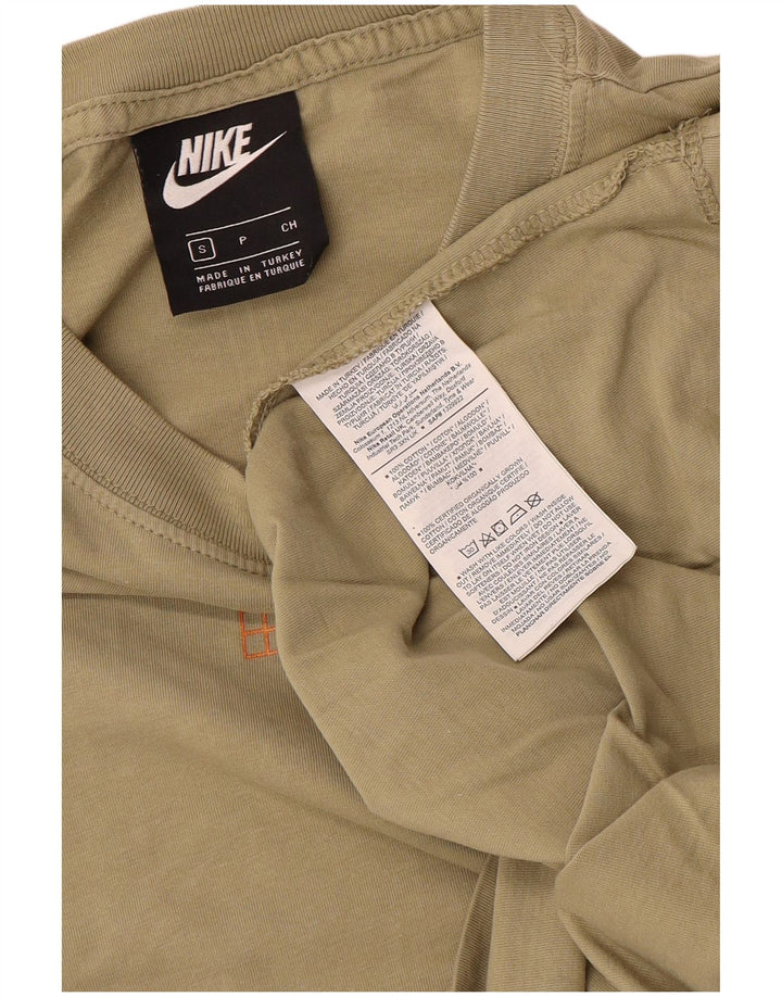 Nike Camiseta gráfica para hombre Top pequeño de algodón caqui