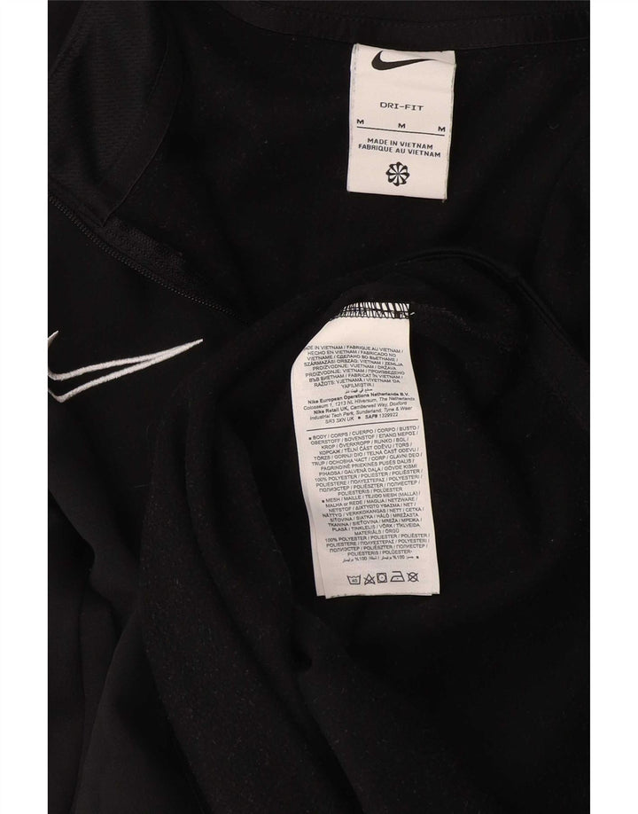 Nike Dri Fit - Chándal con cremallera y cuello para hombre, talla mediana, color negro