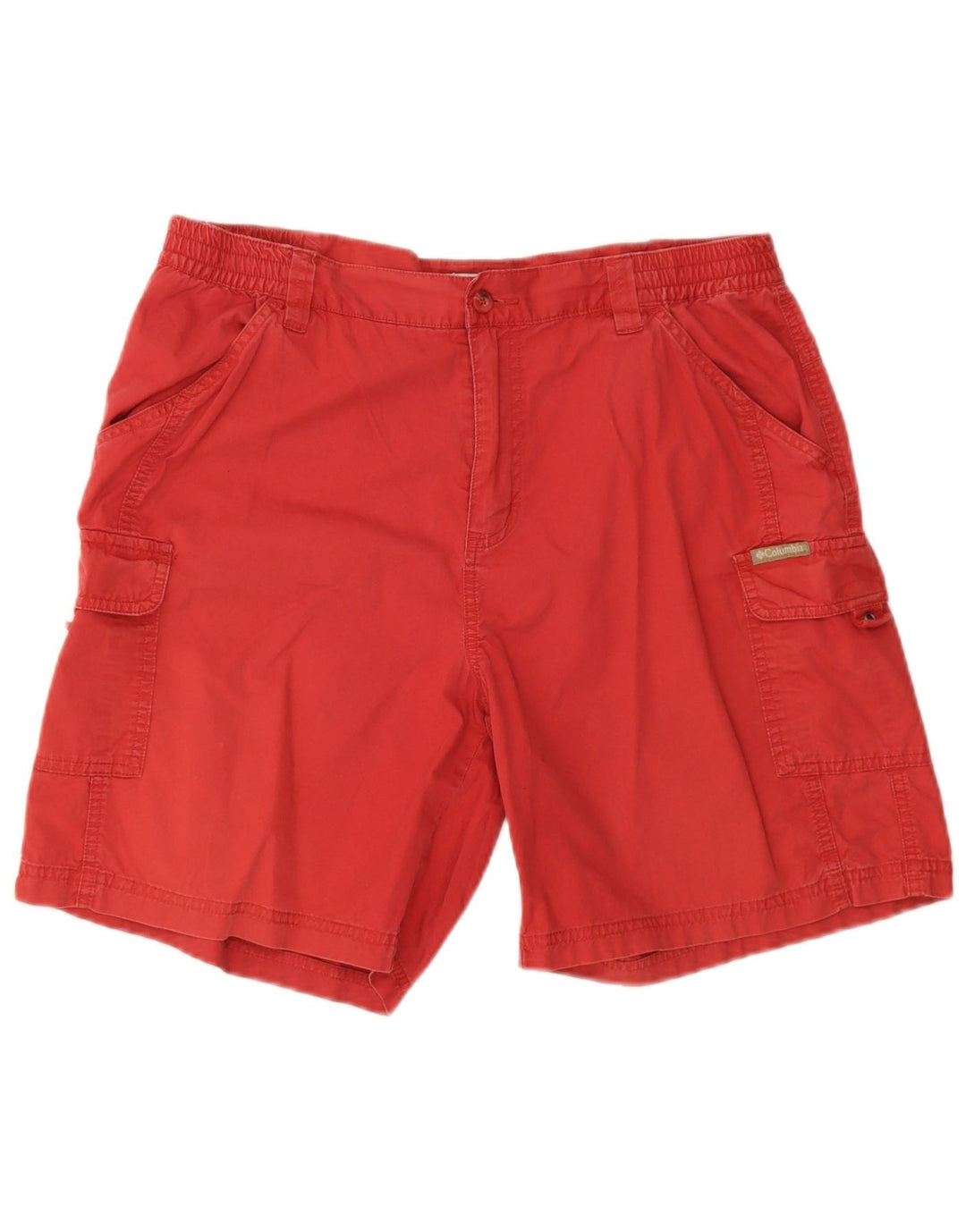 Columbia Shorts Cargo Mujer Grande W36 Algodón Rojo