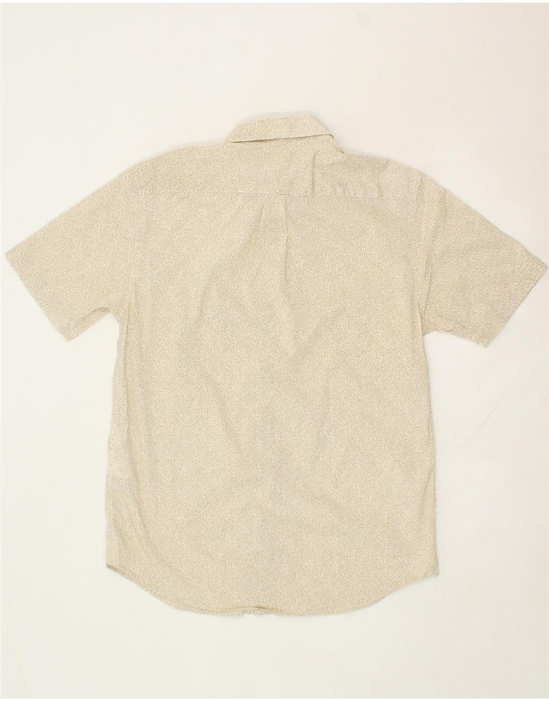 DOCKERS Mens Short Sleeve Shirt Medium Beige Spotted Cotton Vintage Dockers and Second-Hand Dockers from Messina Hembry 
