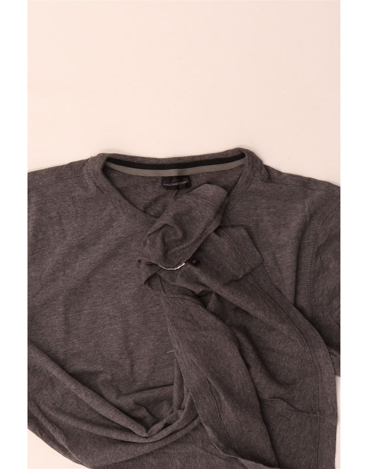 NAPAPIJRI Hombre Top Gráfico Manga Larga Gris Medio