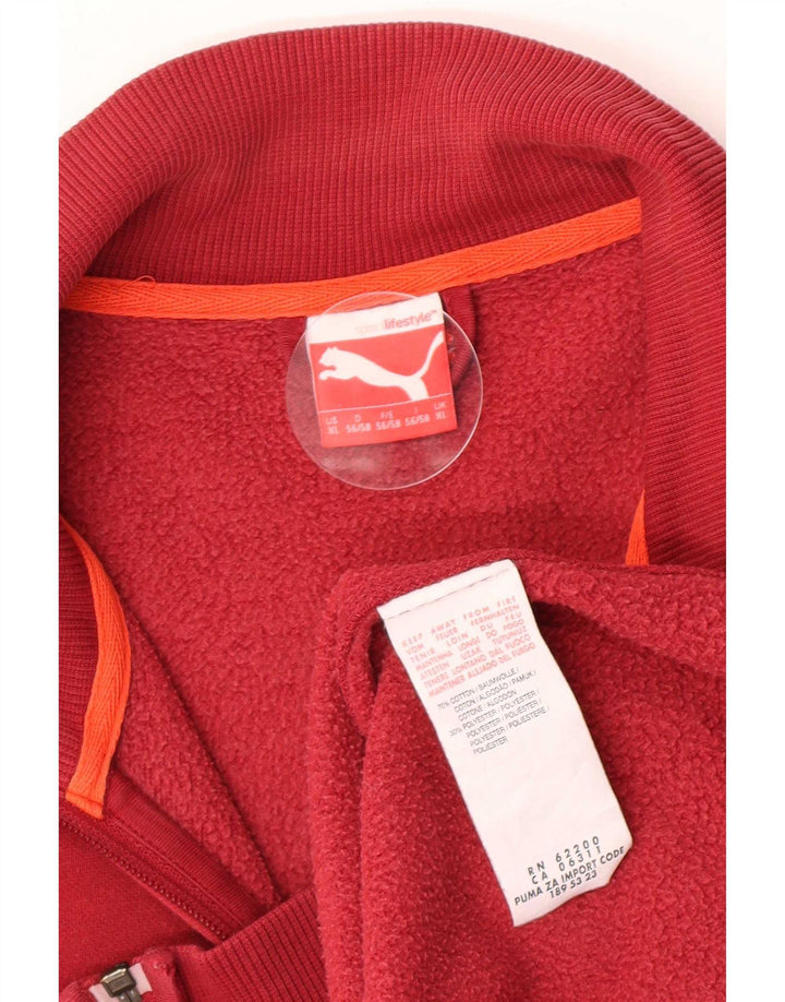 Puma Hombre Chándal Top Chaqueta XL Borgoña Algodón