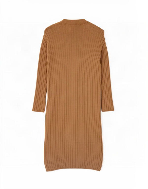 Marks & Spencer Suéter tipo cárdigan largo para mujer UK 10 Small Beige