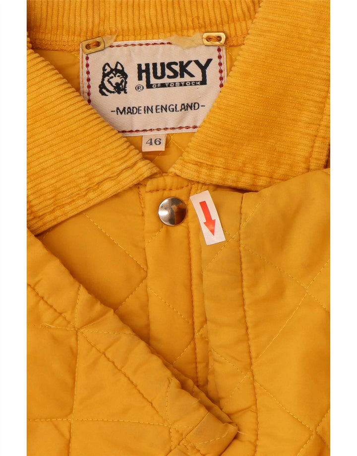 Husky Chaqueta acolchada para hombre UK 46 3XL Poliamida amarilla