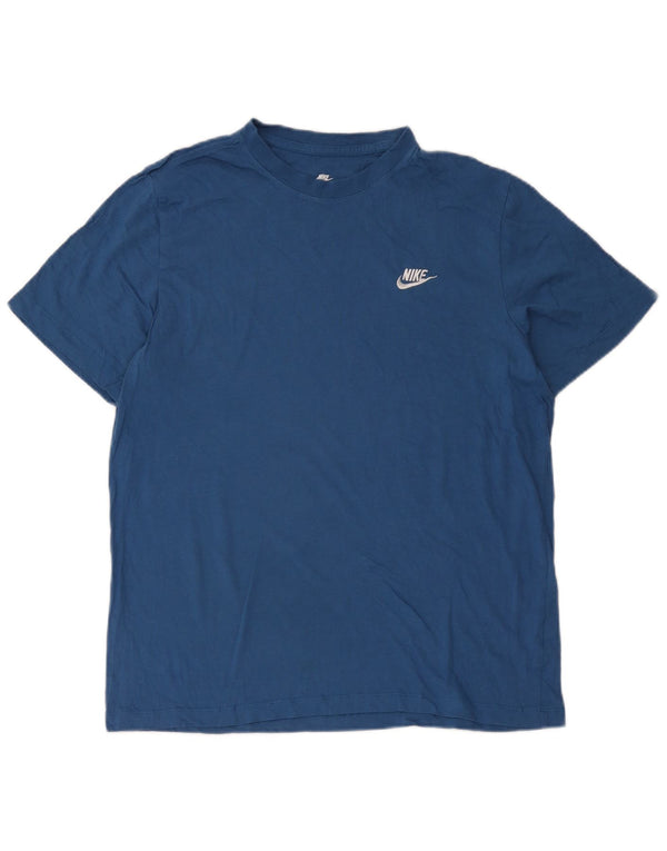 Camiseta Nike Hombre Top Grande Azul Algodón