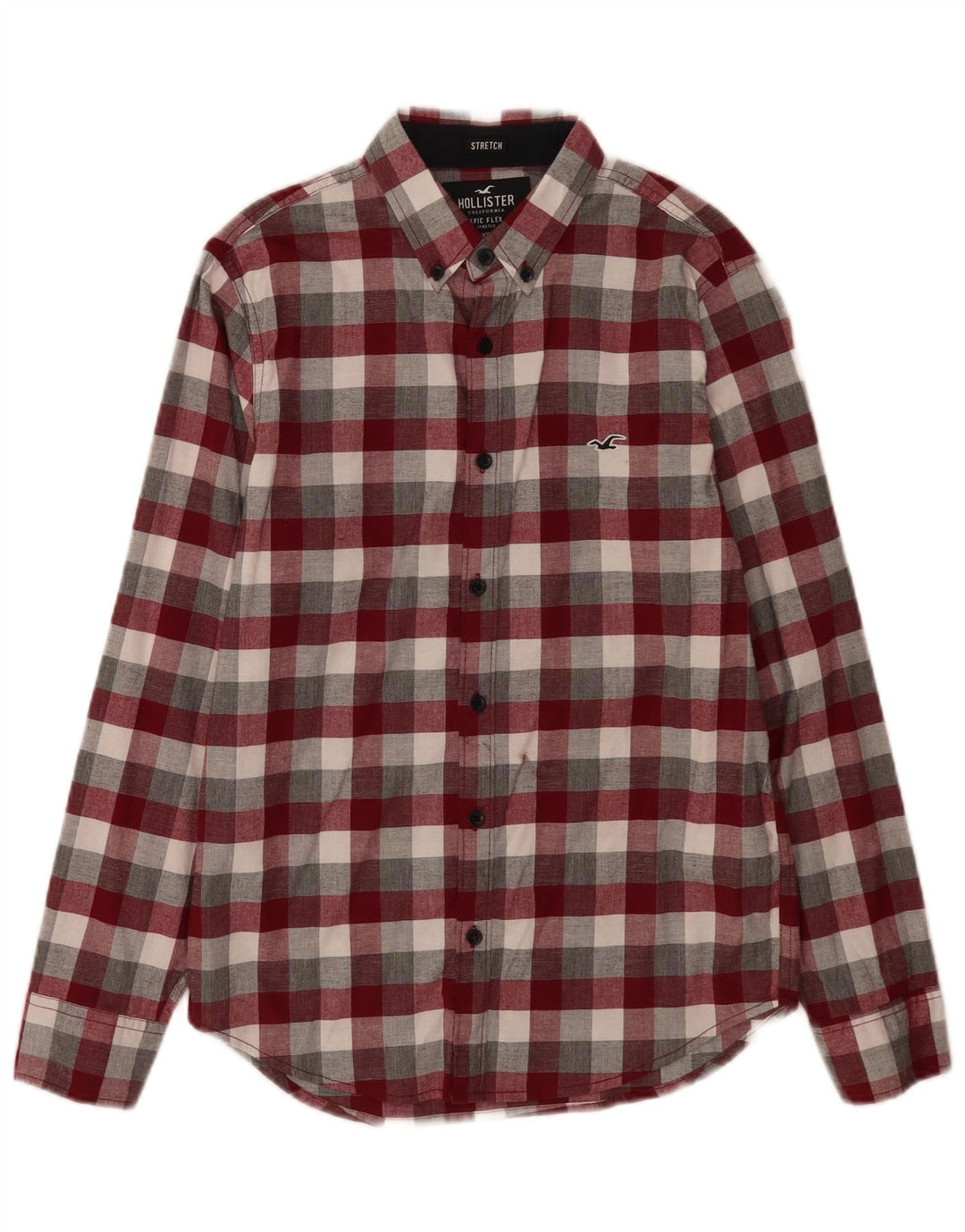 Camisa Hollister Hombre XS Algodón A Cuadros Multicolor