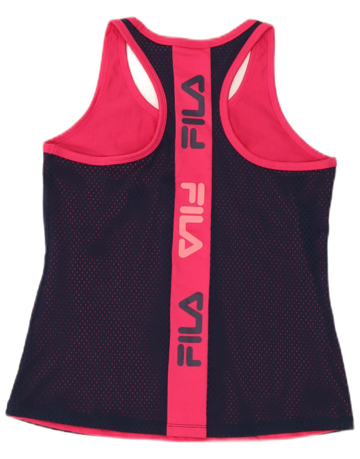 Fila Mujer Graphic Vest Top UK 40 Medio Azul Marino Colorblock Poliéster