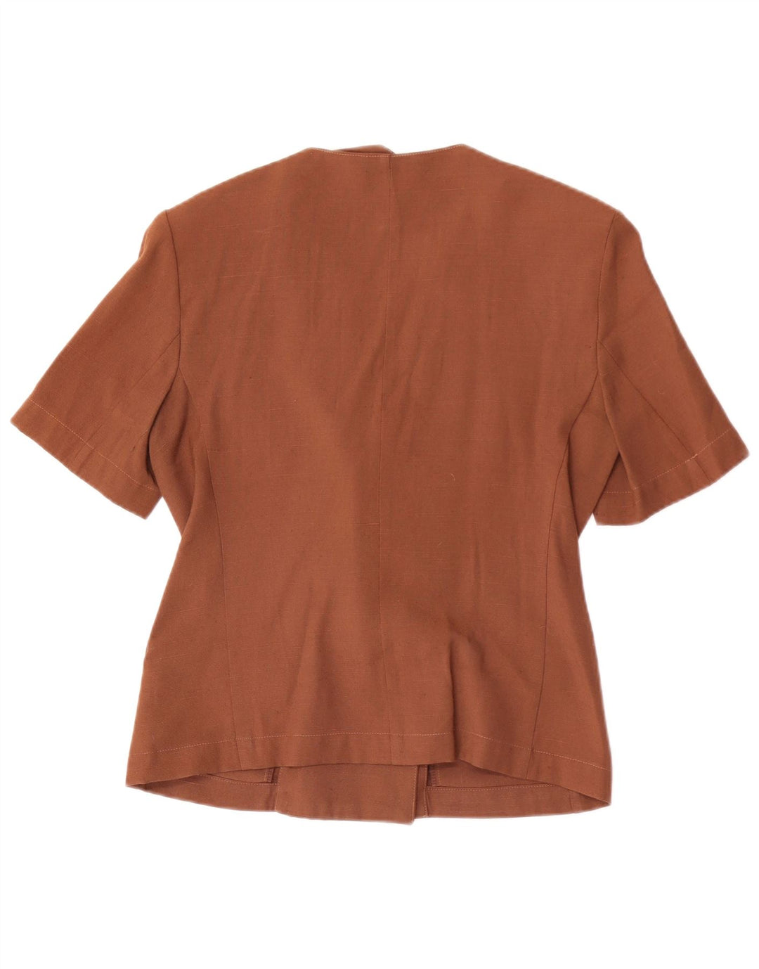 Vintage mujer doble pecho Blazer chaqueta Reino Unido 12 marrón medio