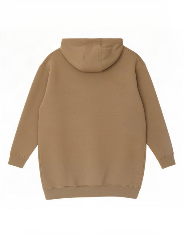 Nike Vestido con capucha extragrande gráfico para mujer UK 44 Algodón caqui mediano