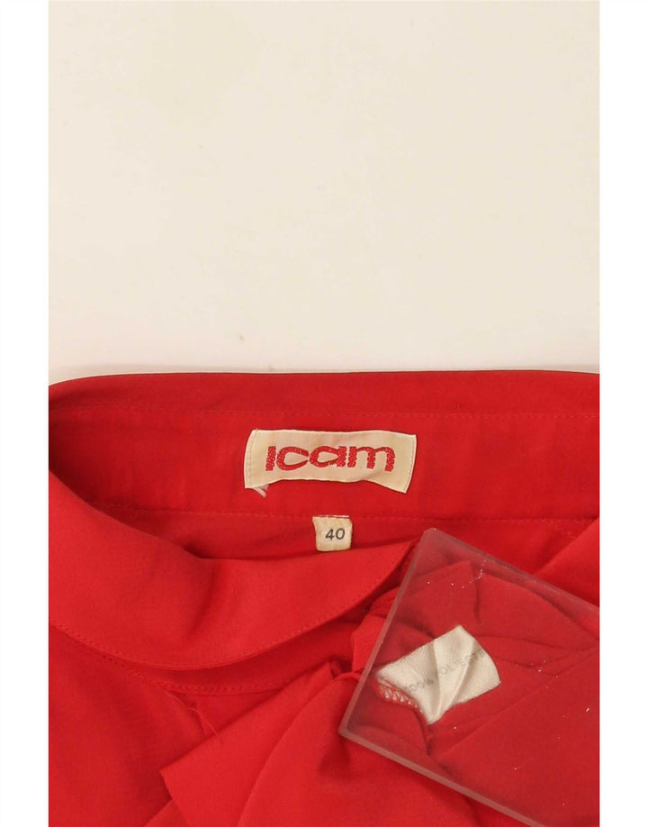 Blusa Camisa Mujer Icam IT 40 Small Rojo Poliéster