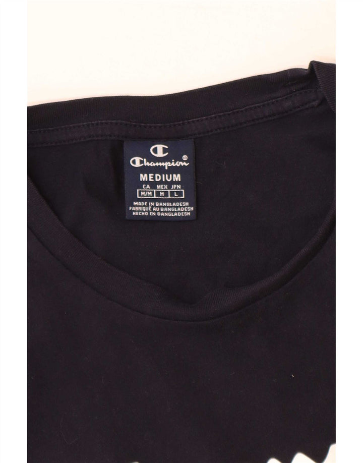 Champion Camiseta Sin Mangas Con Gráfico Para Hombre Azul Marino Mediano