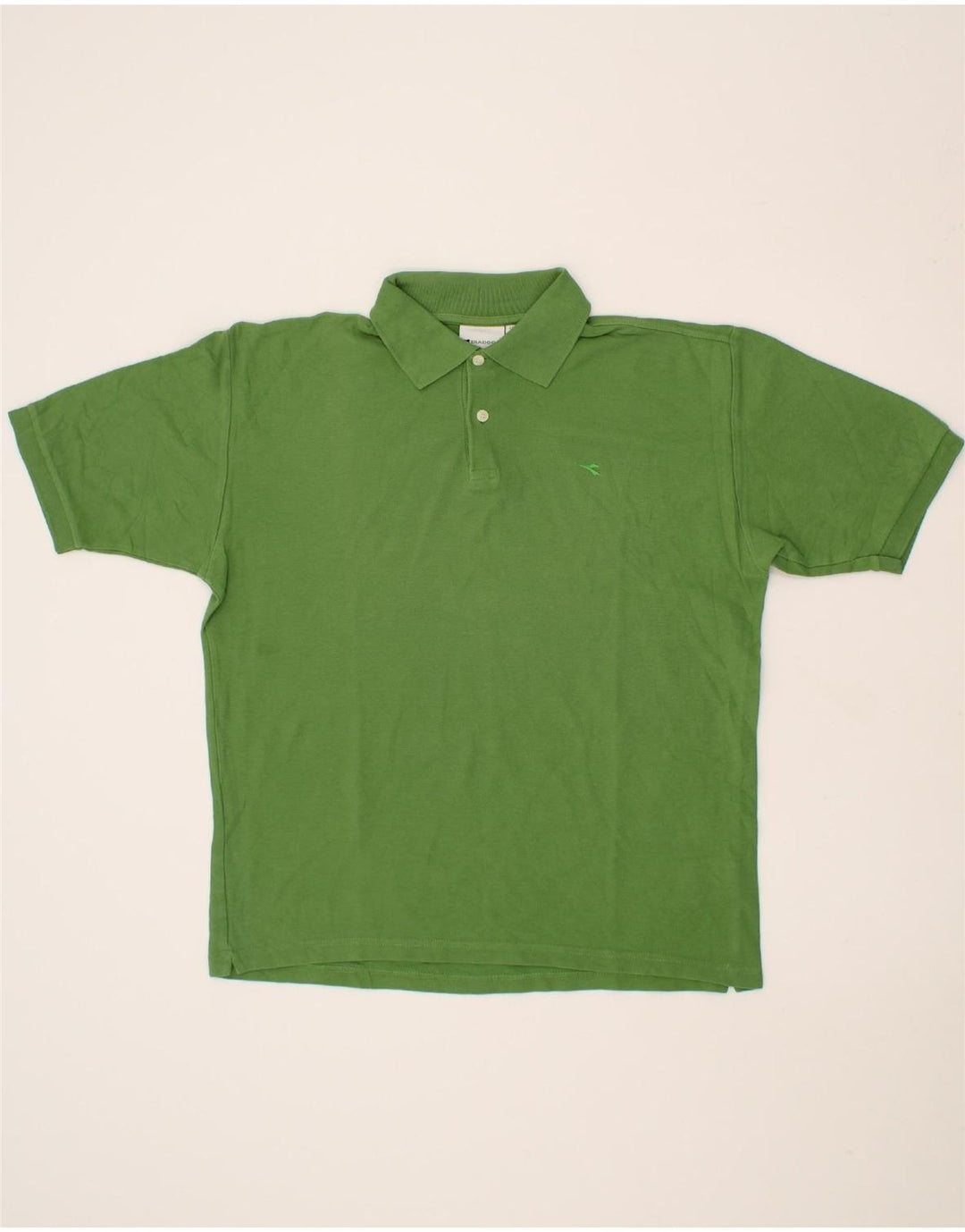 DIADORA Mens Polo Shirt IT 48 Medium Green Cotton Vintage Diadora and Second-Hand Diadora from Messina Hembry 