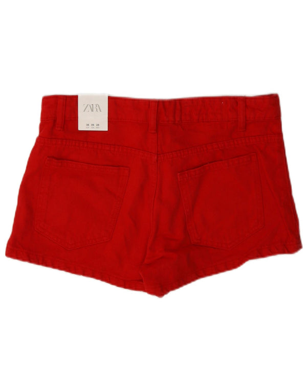 Zara Pantalones cortos casuales para mujer EU 38 Small W28 Algodón rojo