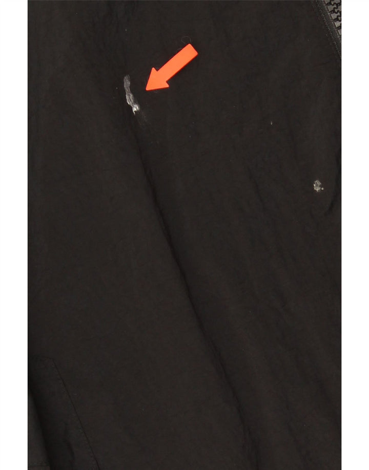 Adidas - Chaqueta bomber holgada para hombre, talla 42, XL, poliamida negra